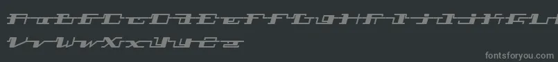 Fonte Technostroked – fontes cinzas em um fundo preto