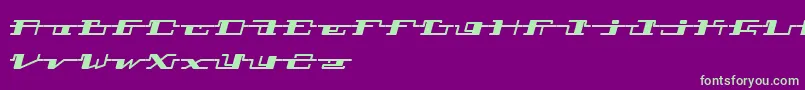 Technostroked Font – Green Fonts on Purple Background