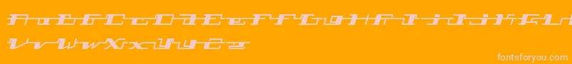 Technostroked Font – Pink Fonts on Orange Background