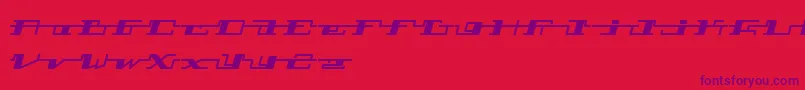 Technostroked Font – Purple Fonts on Red Background