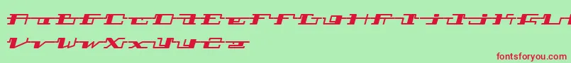 Technostroked Font – Red Fonts on Green Background