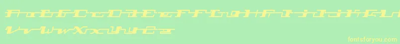 Technostroked Font – Yellow Fonts on Green Background