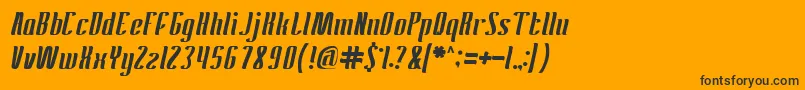 AntelopeRun Font – Black Fonts on Orange Background