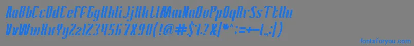 AntelopeRun Font – Blue Fonts on Gray Background