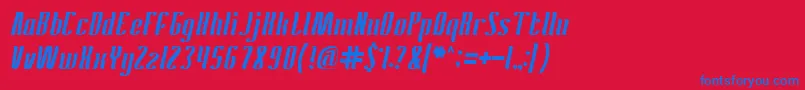 AntelopeRun Font – Blue Fonts on Red Background