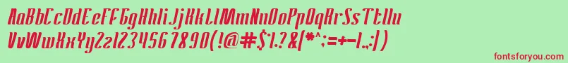 AntelopeRun Font – Red Fonts on Green Background