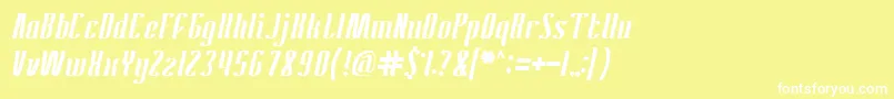 AntelopeRun Font – White Fonts on Yellow Background