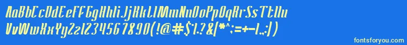 AntelopeRun Font – Yellow Fonts on Blue Background