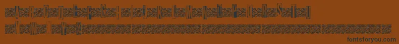 Metalblocktango Font – Black Fonts on Brown Background