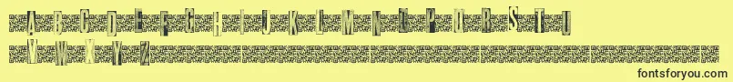 Metalblocktango Font – Black Fonts on Yellow Background