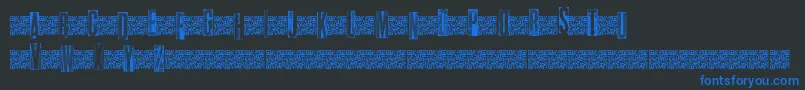 Metalblocktango Font – Blue Fonts on Black Background