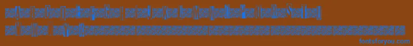 Metalblocktango Font – Blue Fonts on Brown Background