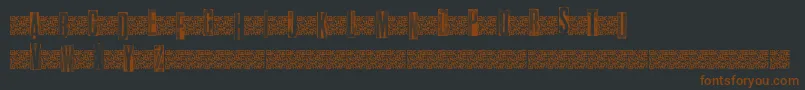 Metalblocktango Font – Brown Fonts on Black Background
