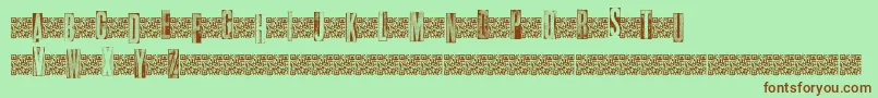 Metalblocktango Font – Brown Fonts on Green Background