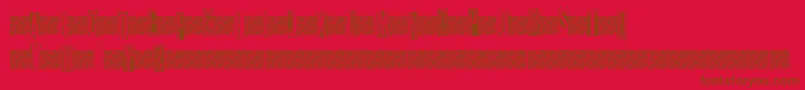 Czcionka Metalblocktango – brązowe czcionki na czerwonym tle