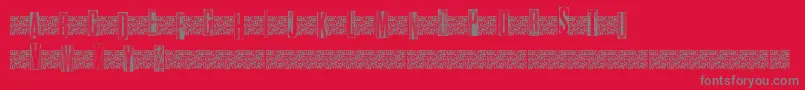 フォントMetalblocktango – 赤い背景に灰色の文字