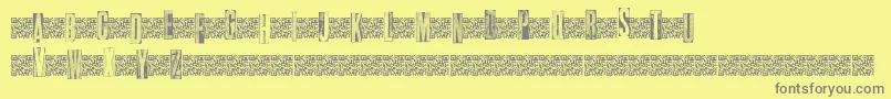 Metalblocktango Font – Gray Fonts on Yellow Background
