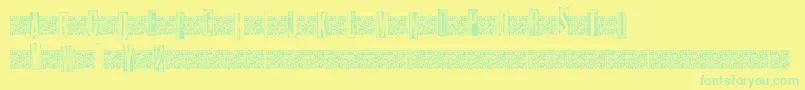 Metalblocktango Font – Green Fonts on Yellow Background