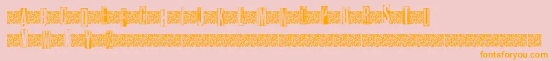 Metalblocktango Font – Orange Fonts on Pink Background