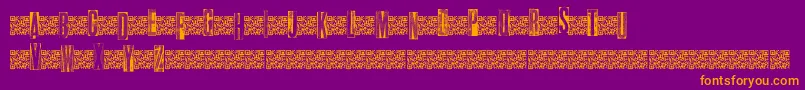 Metalblocktango Font – Orange Fonts on Purple Background