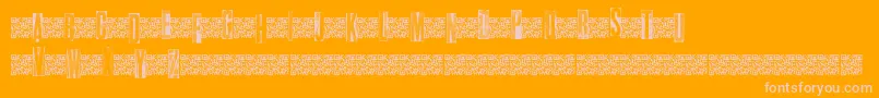 Metalblocktango Font – Pink Fonts on Orange Background