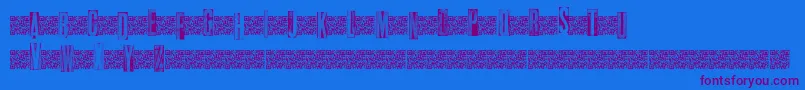 Metalblocktango Font – Purple Fonts on Blue Background