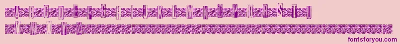 Metalblocktango Font – Purple Fonts on Pink Background