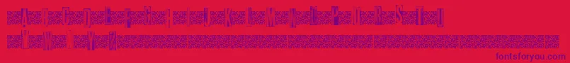Metalblocktango Font – Purple Fonts on Red Background