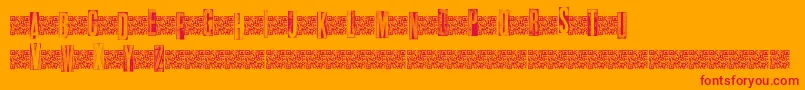 Metalblocktango Font – Red Fonts on Orange Background