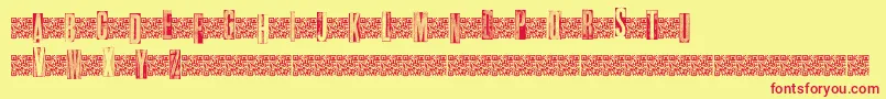 Metalblocktango Font – Red Fonts on Yellow Background