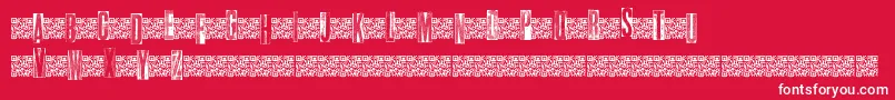 Metalblocktango Font – White Fonts on Red Background