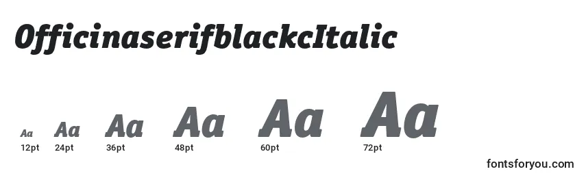 Размеры шрифта OfficinaserifblackcItalic