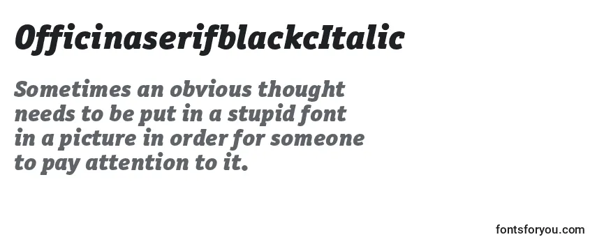 OfficinaserifblackcItalic Font