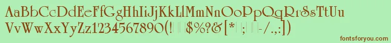 UniversityRomanBoldPlain Font – Brown Fonts on Green Background