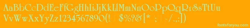 UniversityRomanBoldPlain Font – Green Fonts on Orange Background