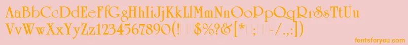 UniversityRomanBoldPlain Font – Orange Fonts on Pink Background