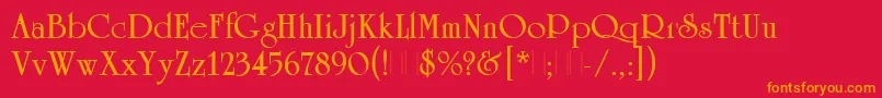 UniversityRomanBoldPlain Font – Orange Fonts on Red Background