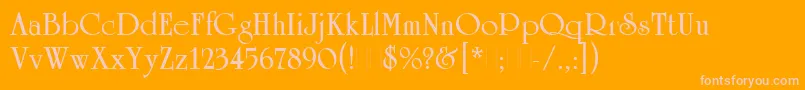 UniversityRomanBoldPlain Font – Pink Fonts on Orange Background