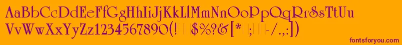 UniversityRomanBoldPlain Font – Purple Fonts on Orange Background