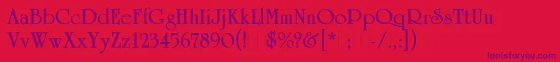 UniversityRomanBoldPlain Font – Purple Fonts on Red Background