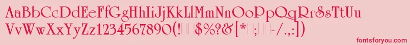 UniversityRomanBoldPlain Font – Red Fonts on Pink Background