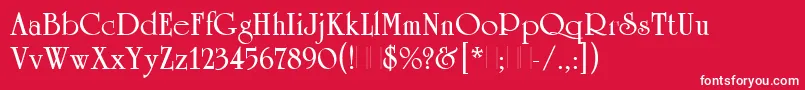 UniversityRomanBoldPlain Font – White Fonts on Red Background