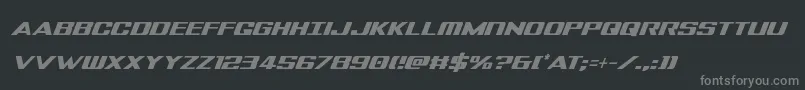 More about Tigersharkcondital Font Tigersharkcondital Font – Gray Fonts on Black Background