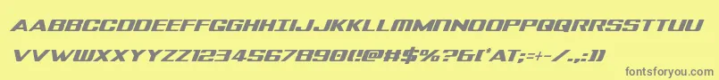 Tigersharkcondital Font – Gray Fonts on Yellow Background