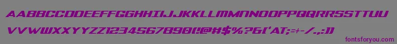 Tigersharkcondital Font – Purple Fonts on Gray Background