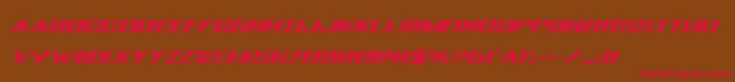 Tigersharkcondital Font – Red Fonts on Brown Background