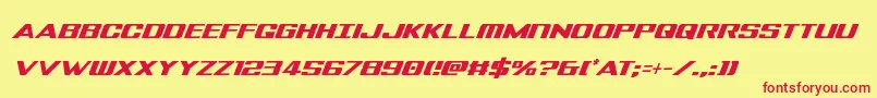 Tigersharkcondital Font – Red Fonts on Yellow Background