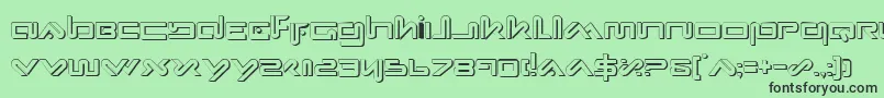 フォントXephs – 緑の背景に黒い文字