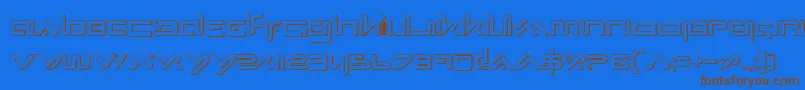 Xephs Font – Brown Fonts on Blue Background