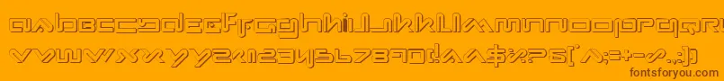 Xephs Font – Brown Fonts on Orange Background